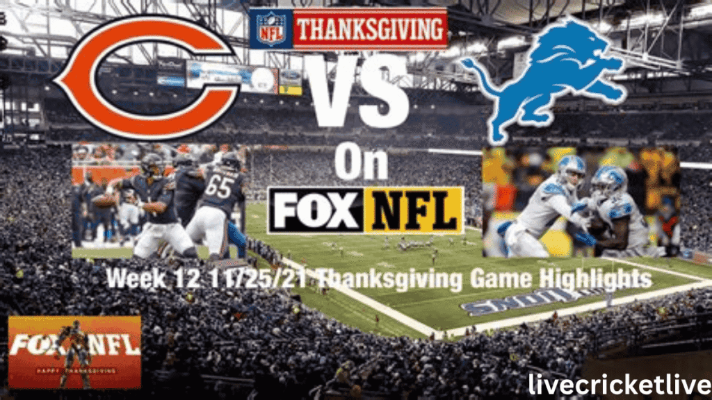 Chicago Bears vs Detroit Lions Match Player Stats